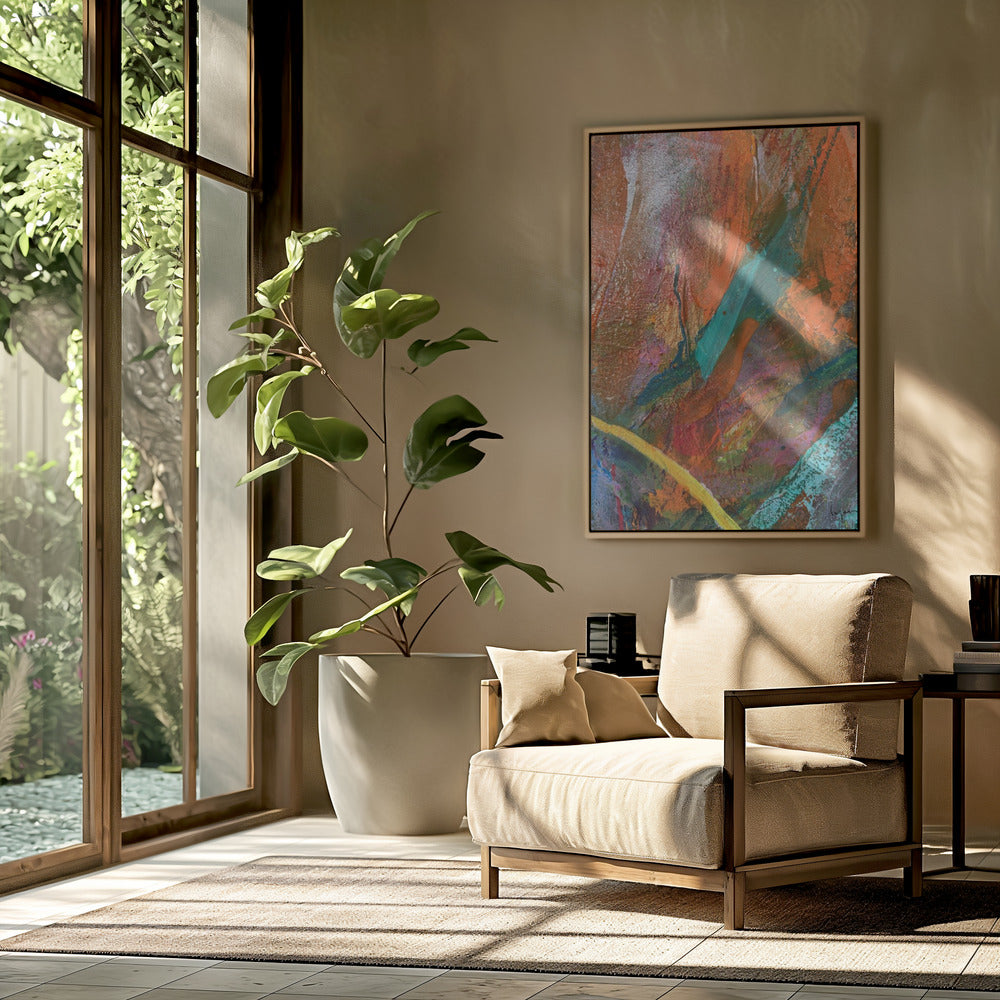 Lebendiges expressionistisches Orange | Poster