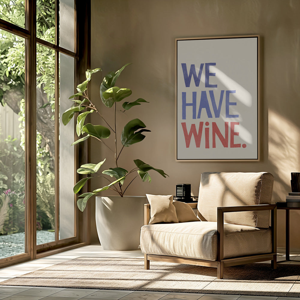 Typografietext „Wir haben Wein“ | Poster