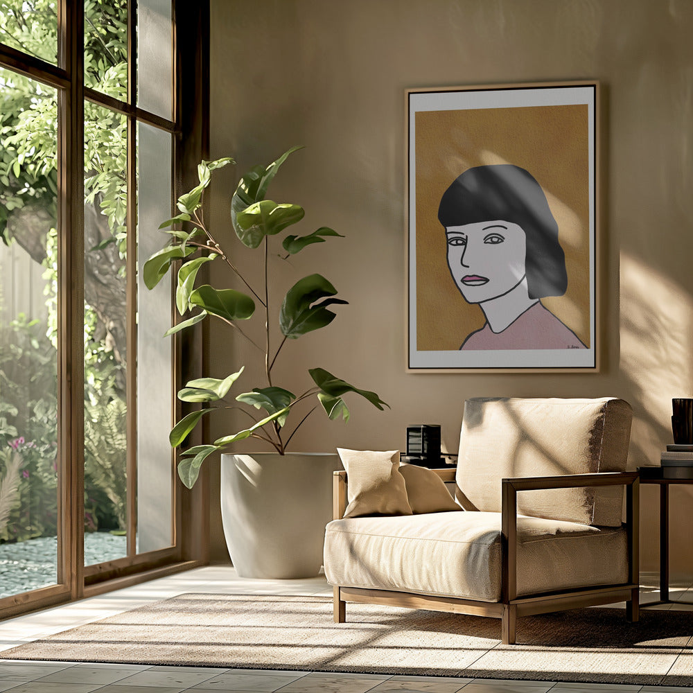 Dame schaut | Poster