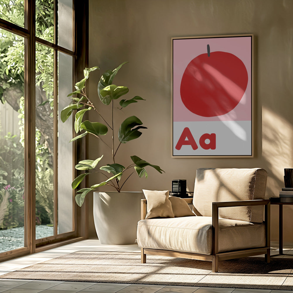 Rotes Apfelalphabet | Poster