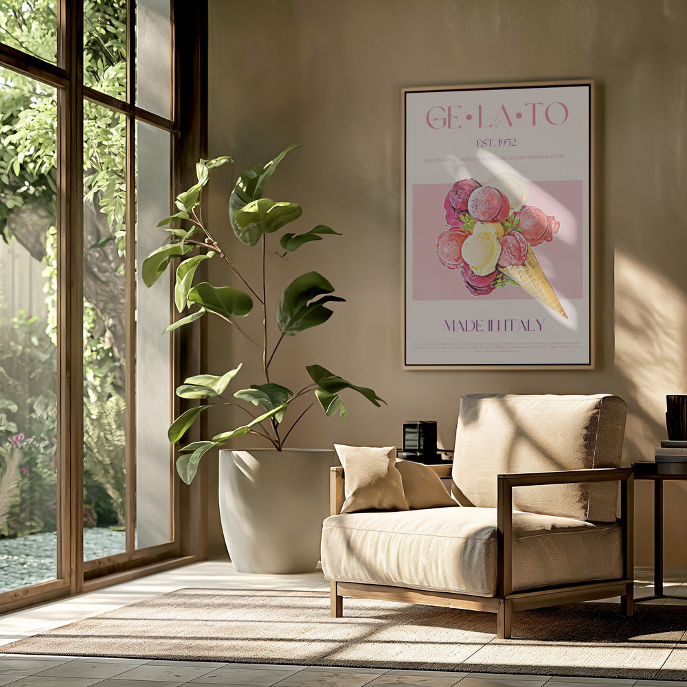 Vintage Style Gelato Poster | Poster