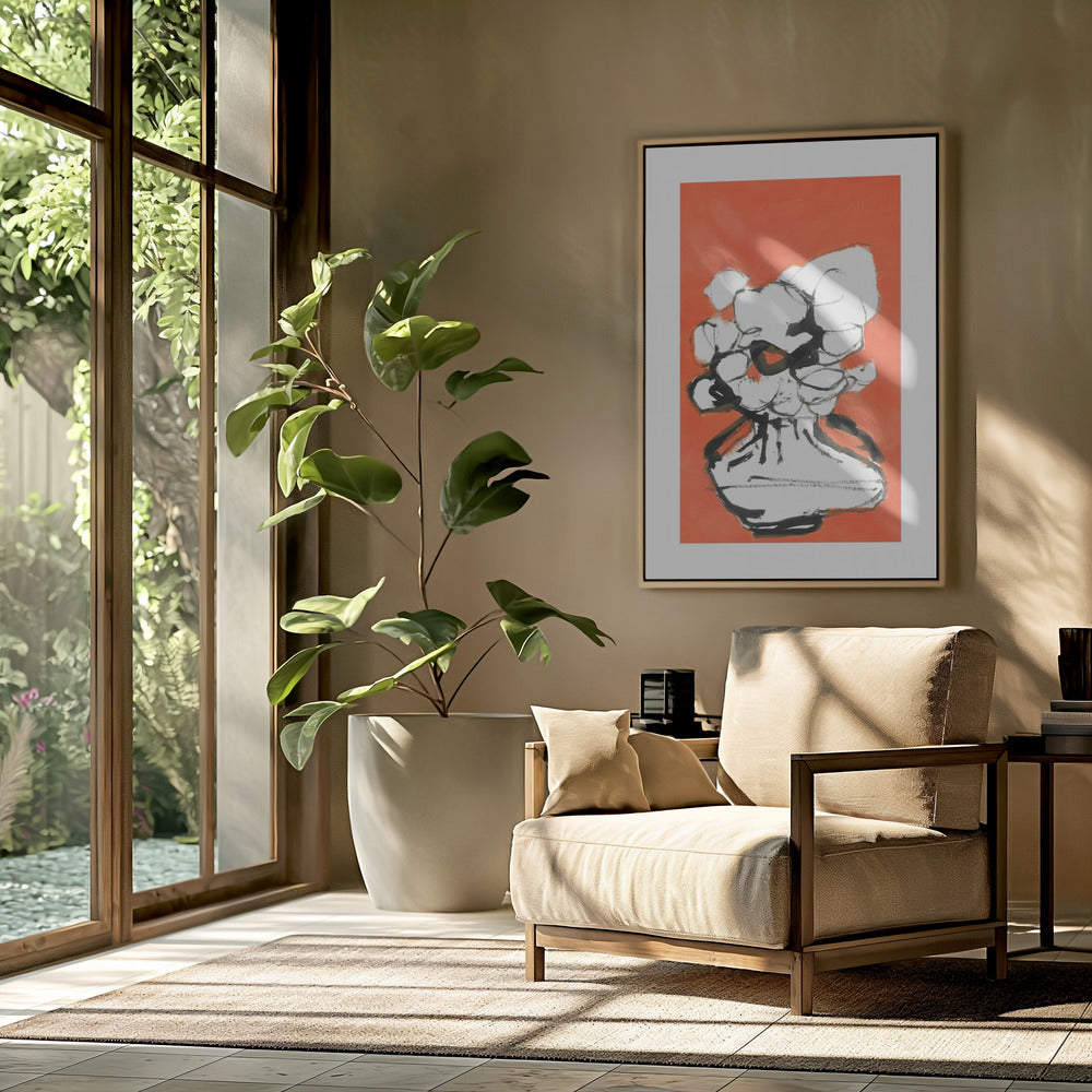 Die Linie des Überflusses: Obst-Blumen-Schale 2 | Poster