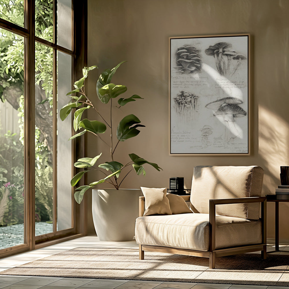 Verschiedene botanische Pilze | Poster