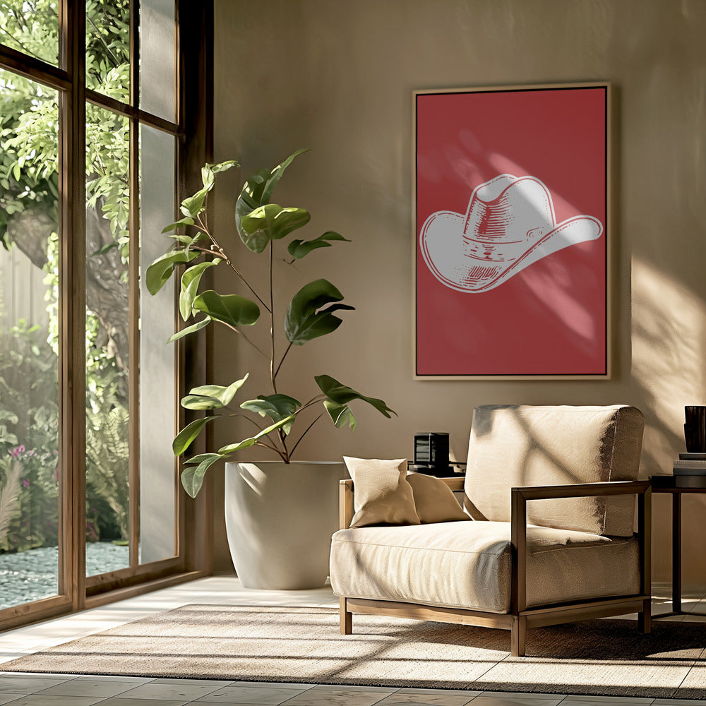 Roter Cowboyhut | Poster