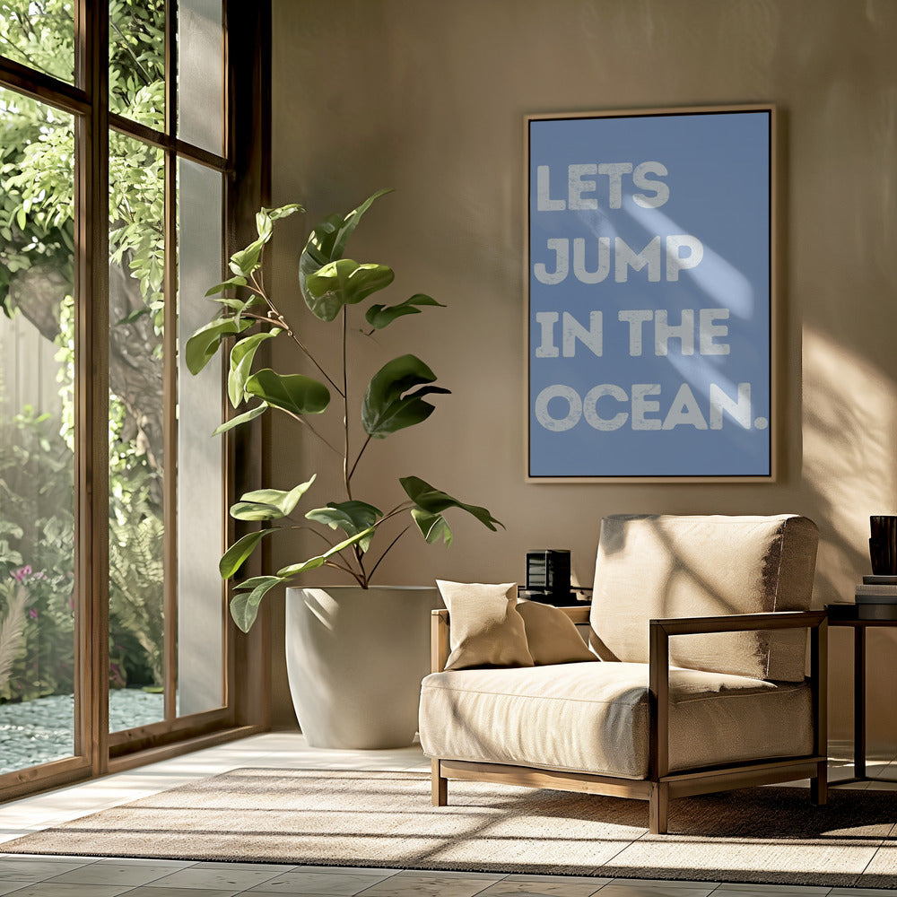 Sprung in den Ozean | Poster