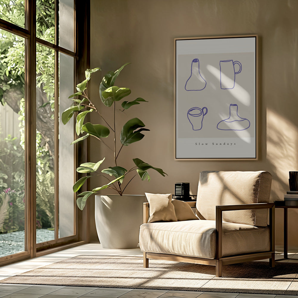 Abstrakte Keramiklinien | Poster
