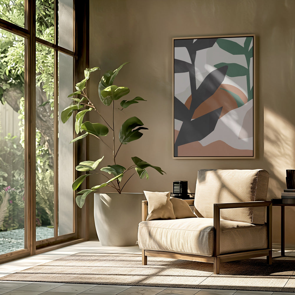 Abstract Art Tropical Leaves | Poster