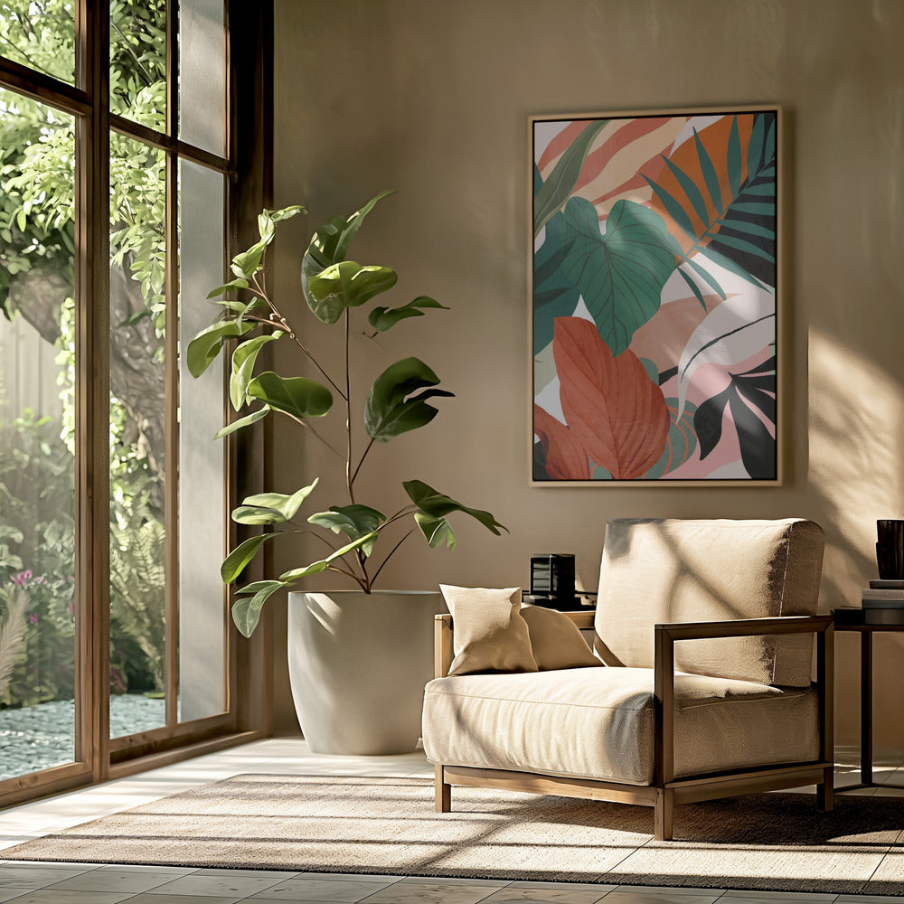 Abstract Art Tropical Leaves | Poster