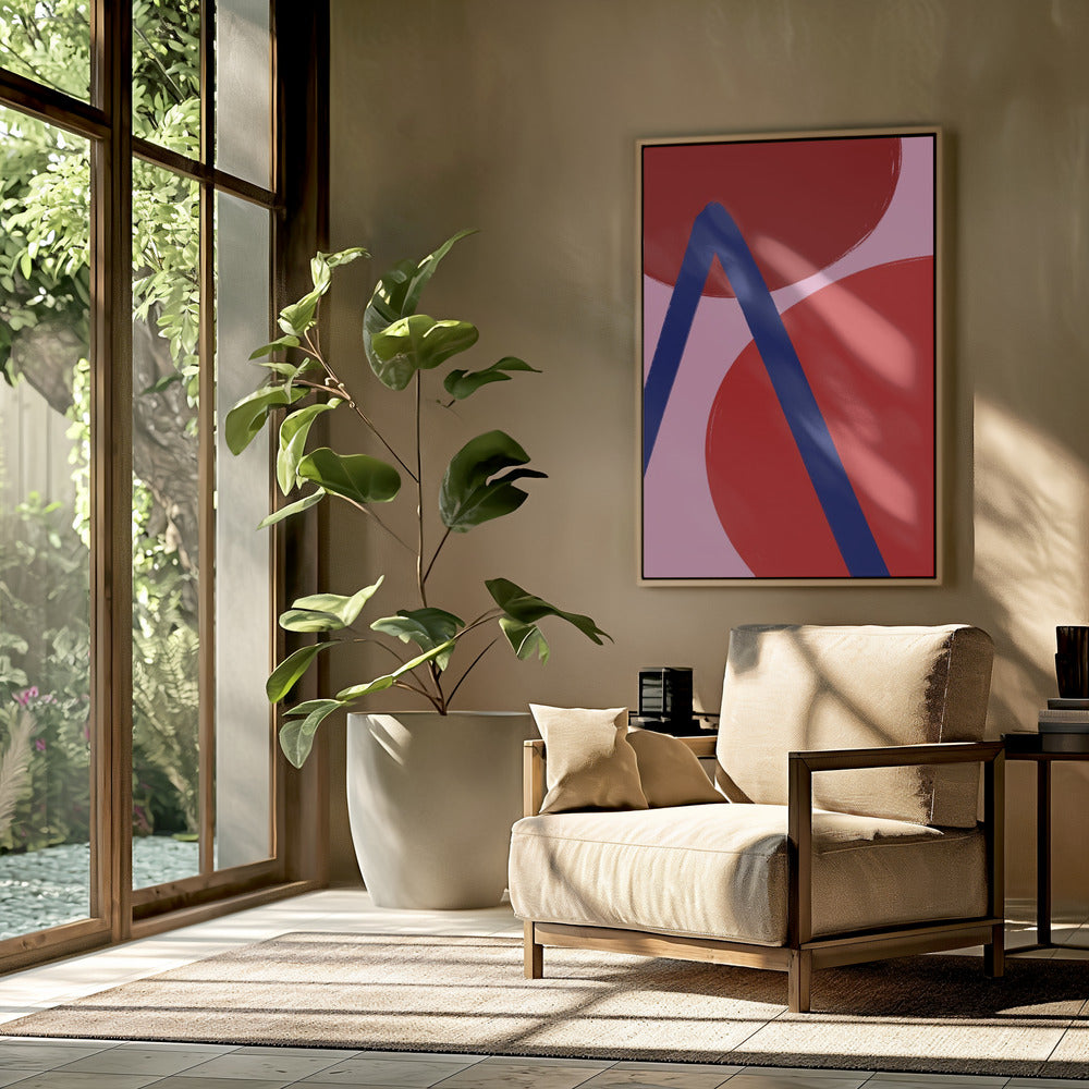 Purpurrote Geometrie | Poster