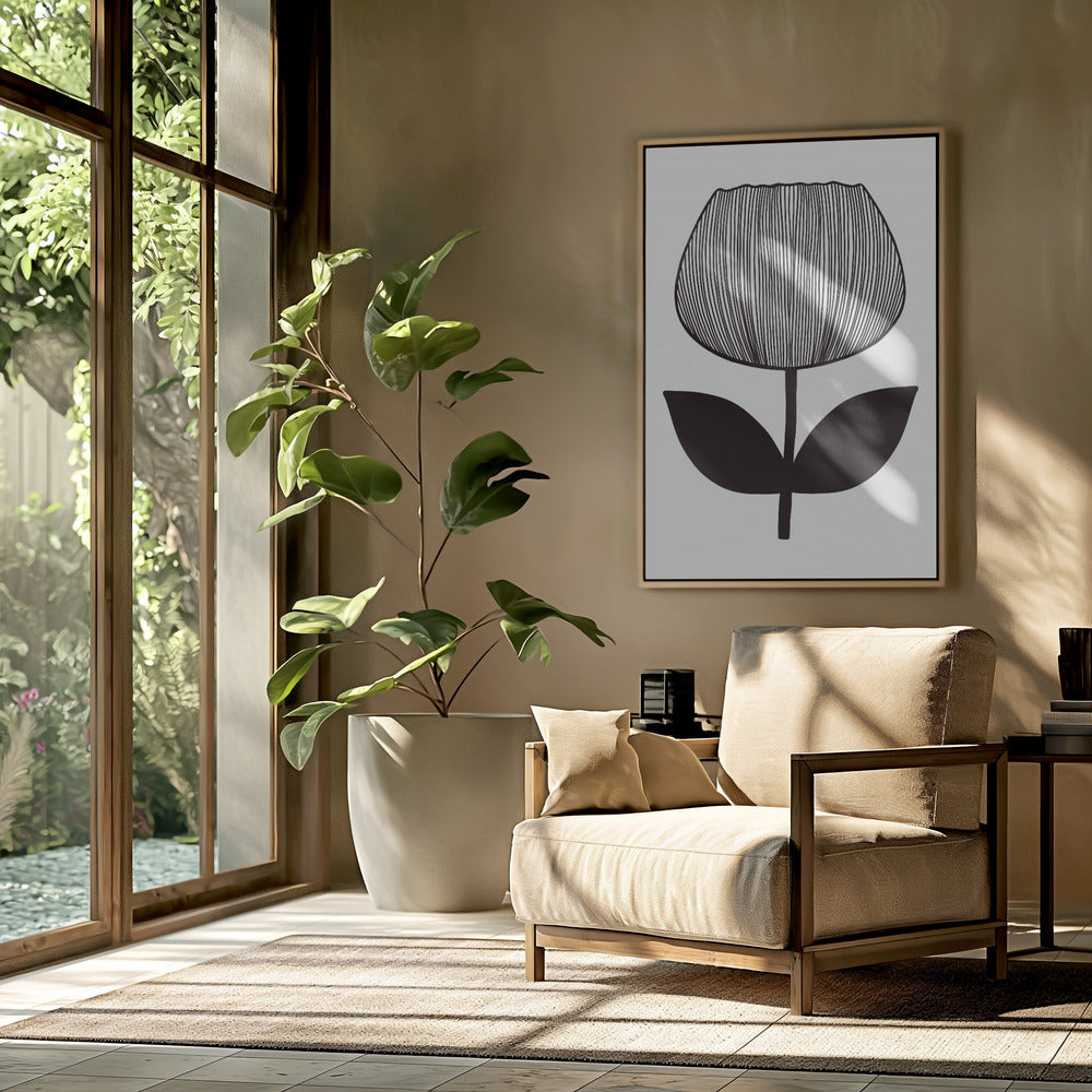 Monochrome Blüte | Poster