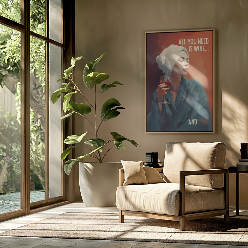 Alles, was Sie brauchen, ist Wein | Poster