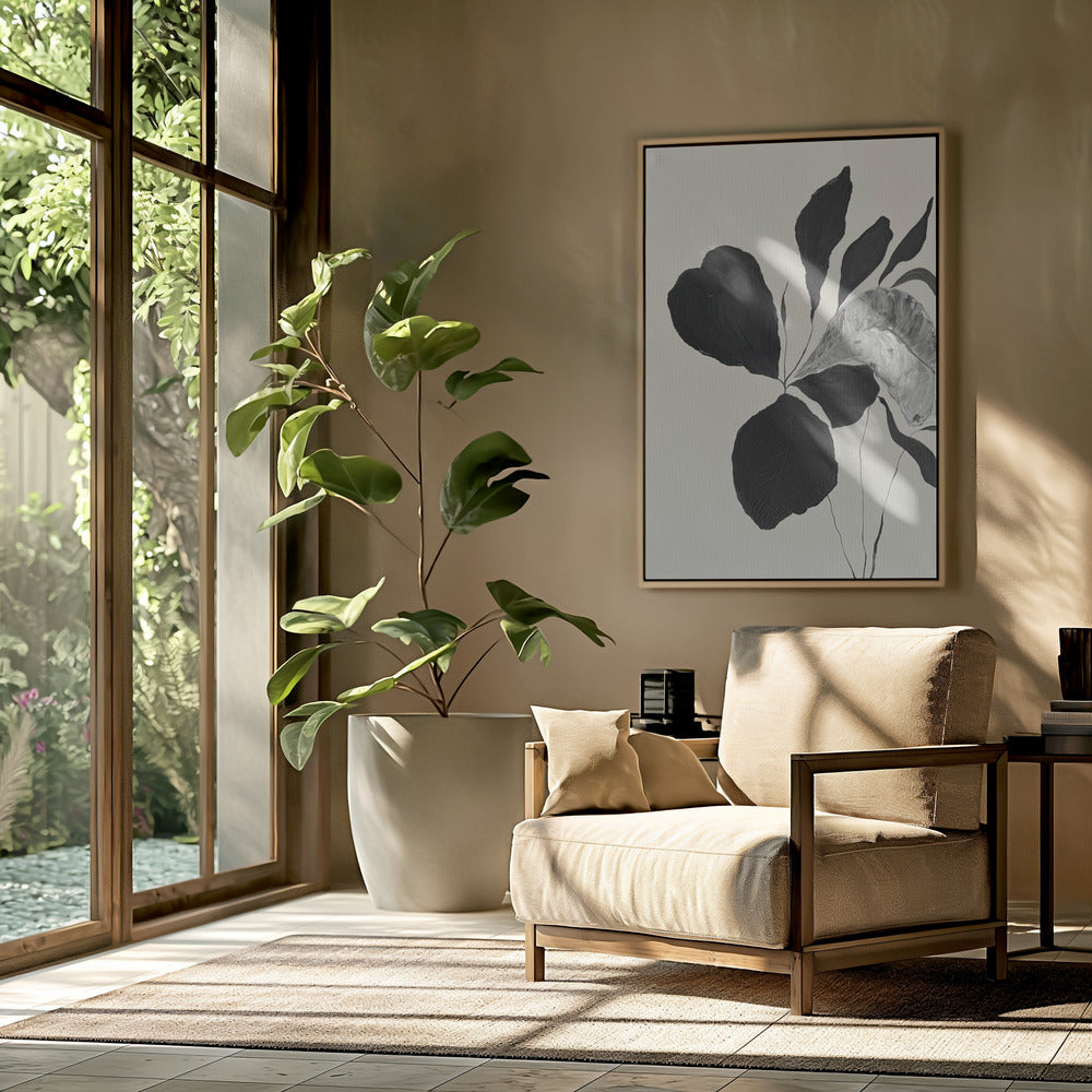 Monochrome Blätter | Poster