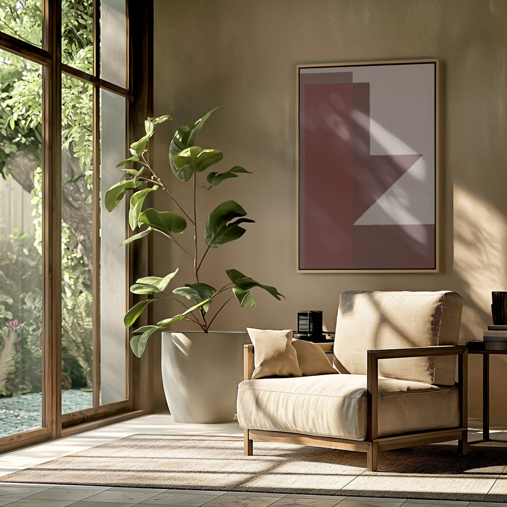 Rote geometrische Komposition | Poster