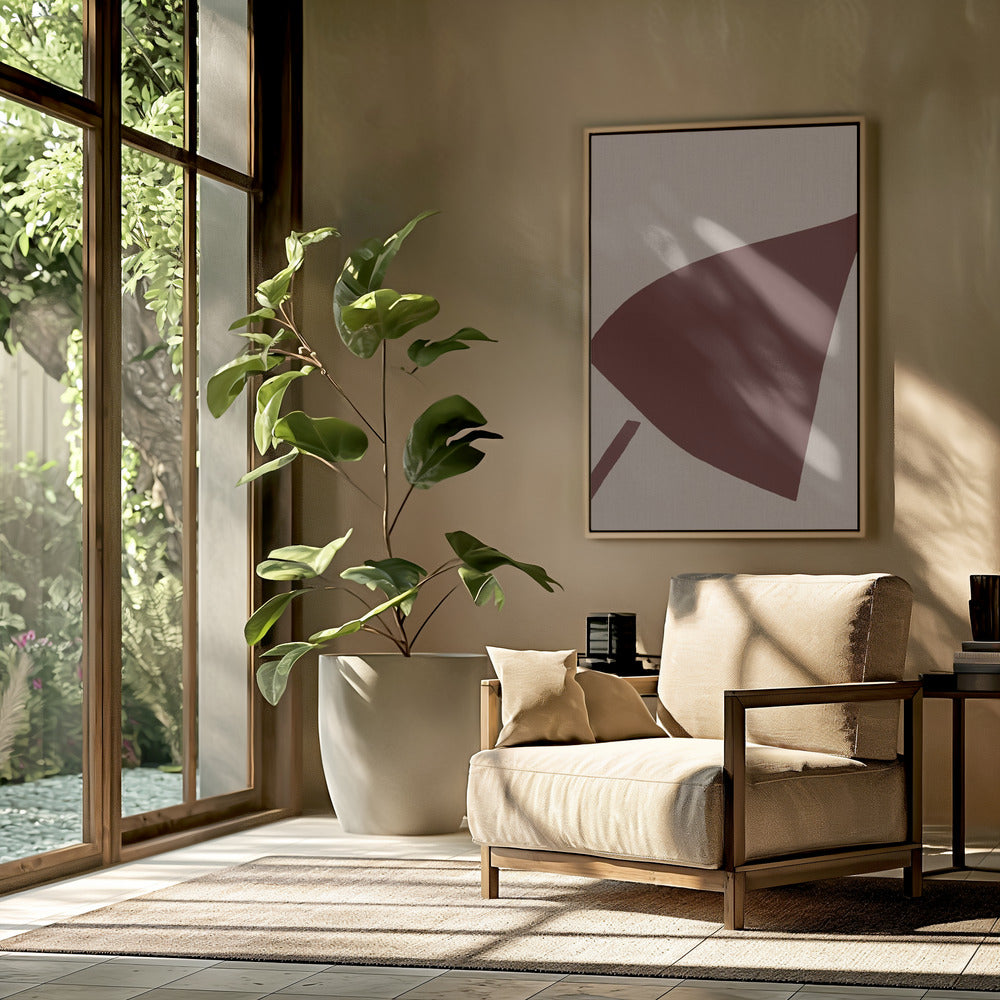 Rote geometrische Komposition | Poster