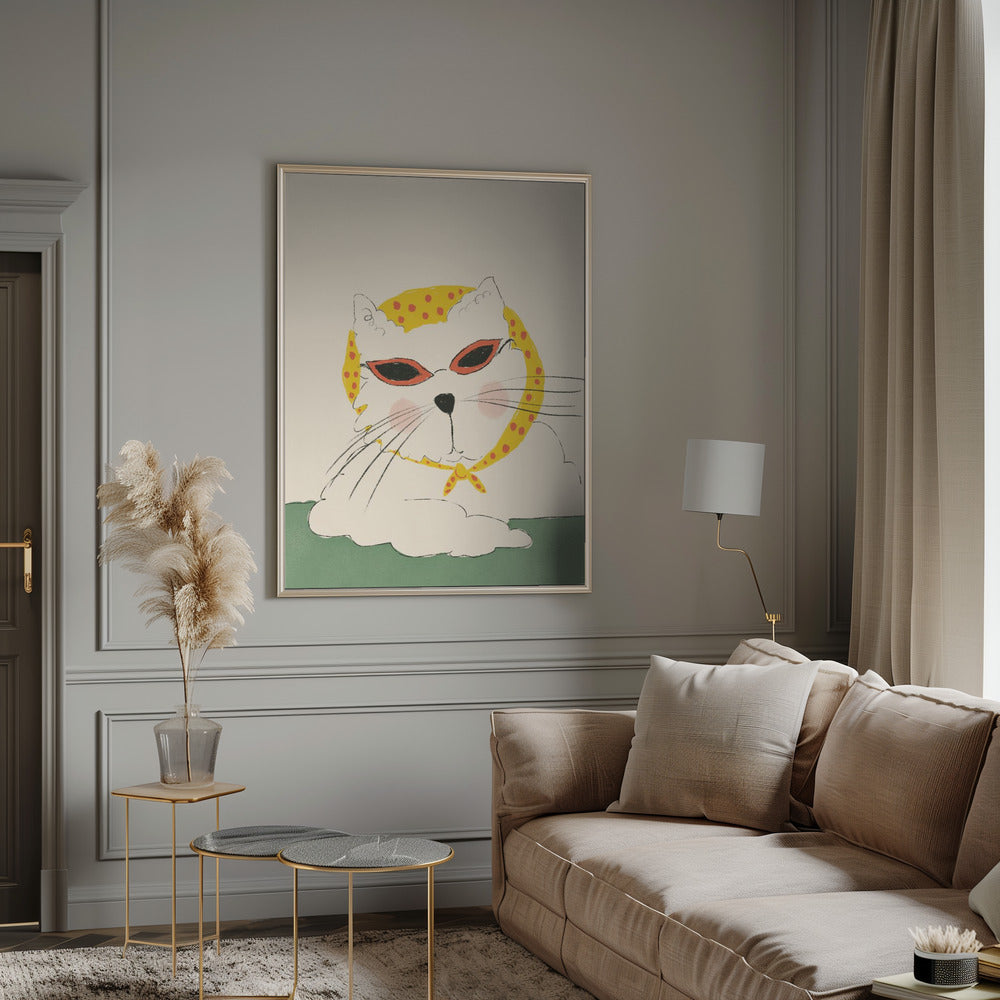 Schicke Katzenpose | Poster