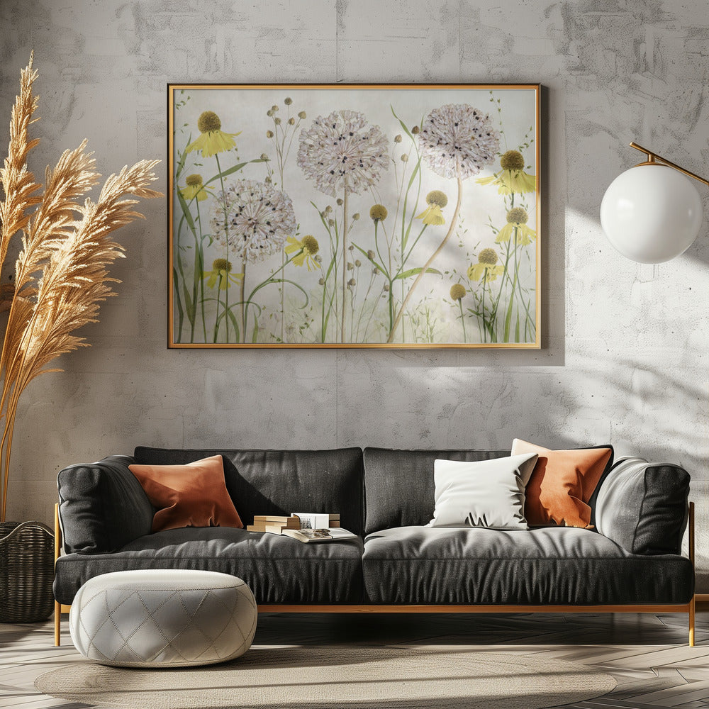 Allium und Helenium | Leinwand