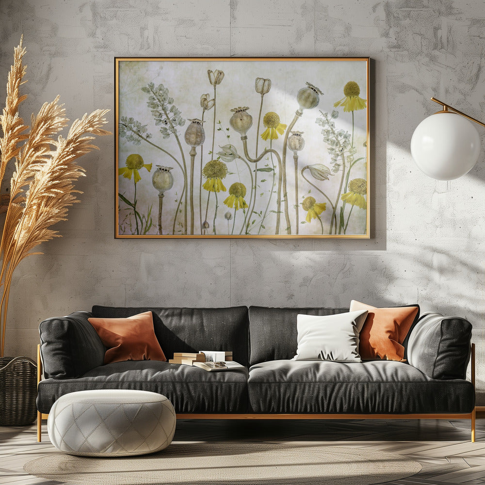 Mohn und Helenium | Poster
