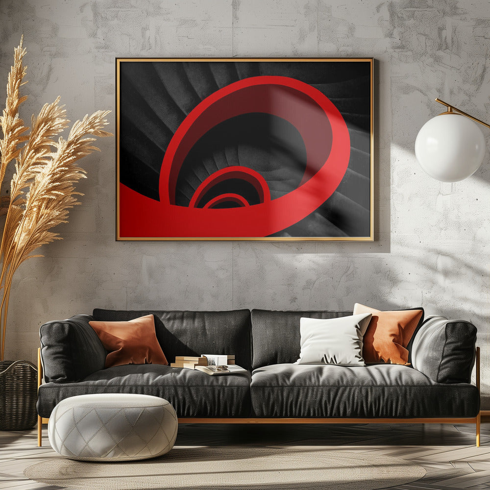 Eine rote Spirale | Leinwand