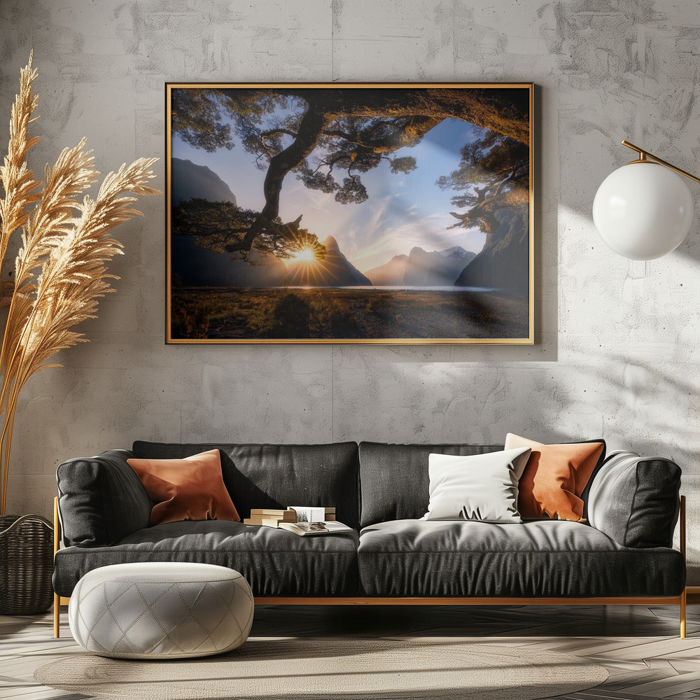 Sonniger Tag im Milford Sound | Poster