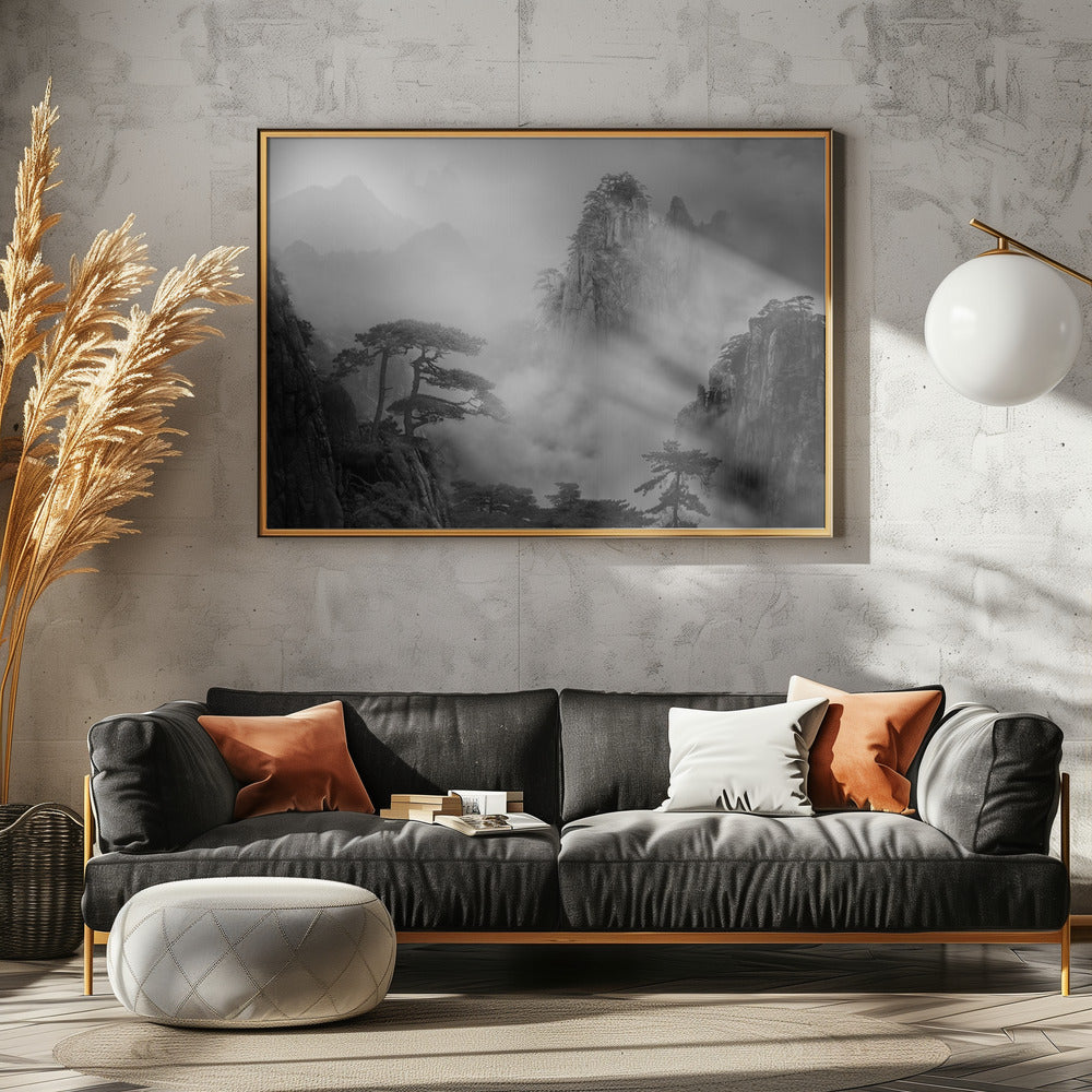 Huang Shan im Nebel | Poster