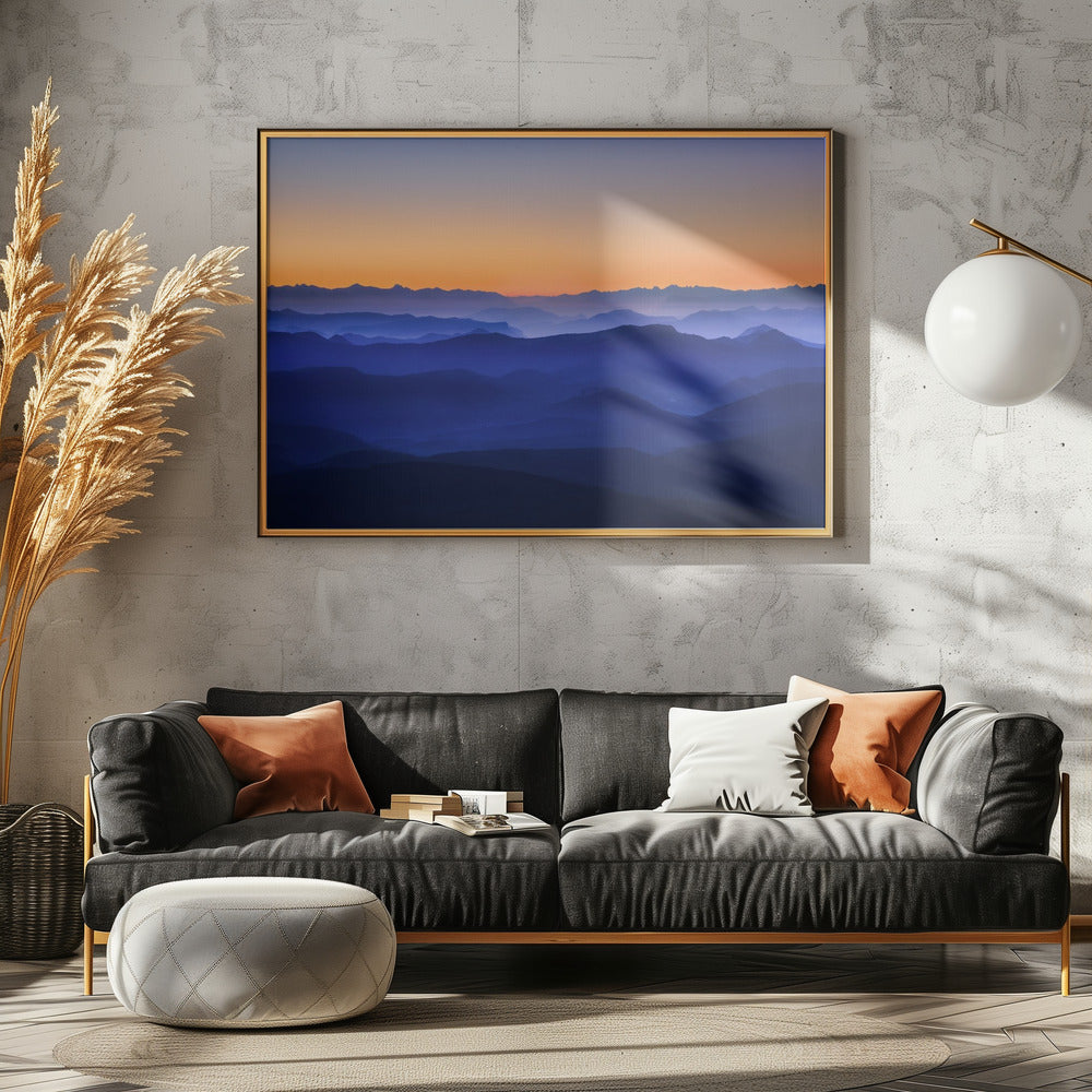 Nebelige Berge | Leinwand