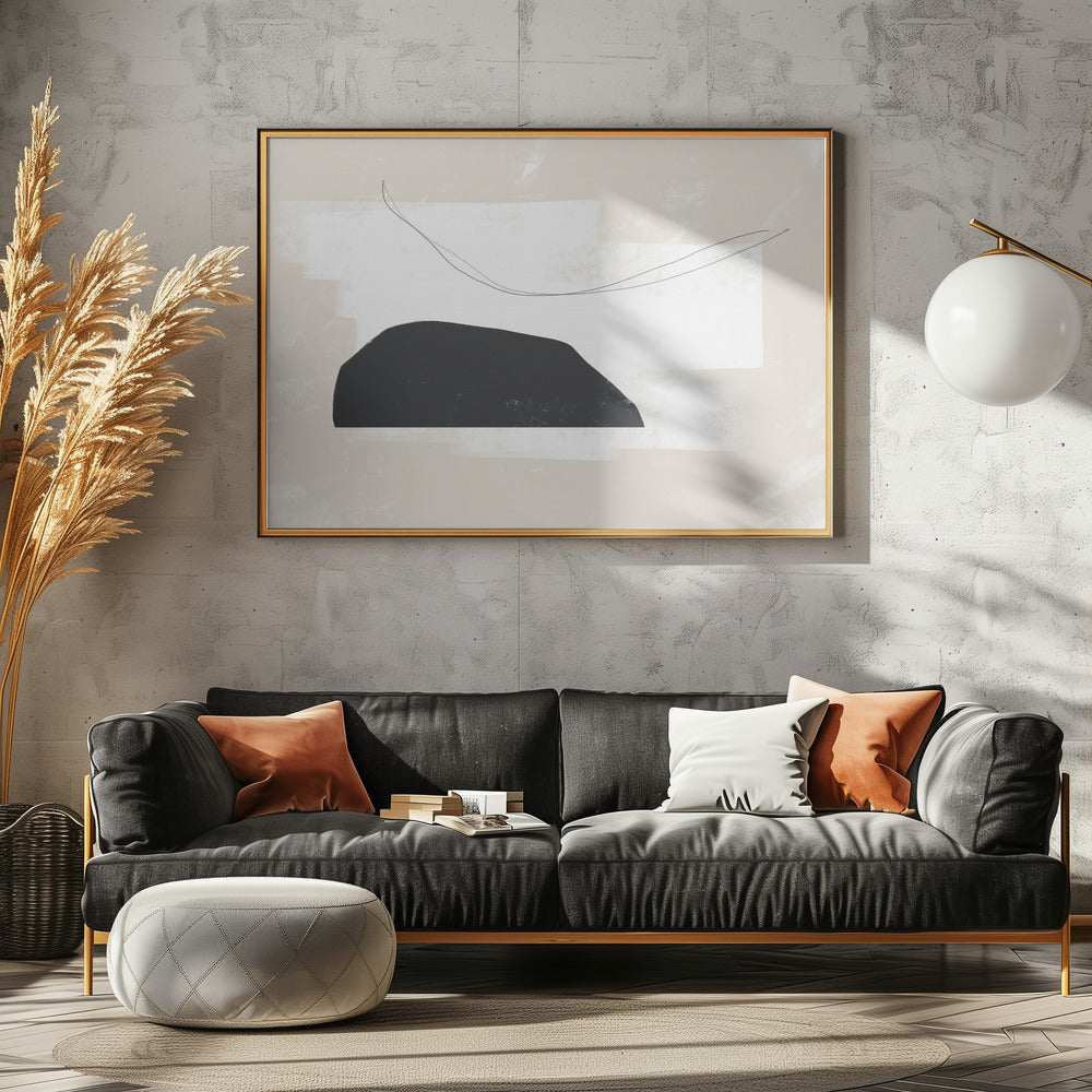 Schwarze geometrische Formen | Leinwand