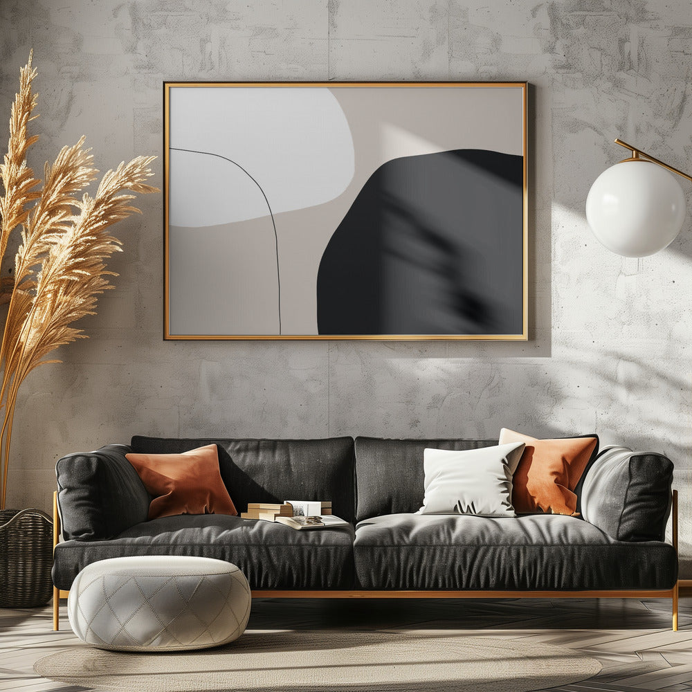 Schwarz-Weiß-Formen | Leinwand