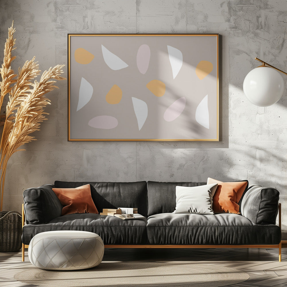 Minimalistische Pastellformen | Leinwand