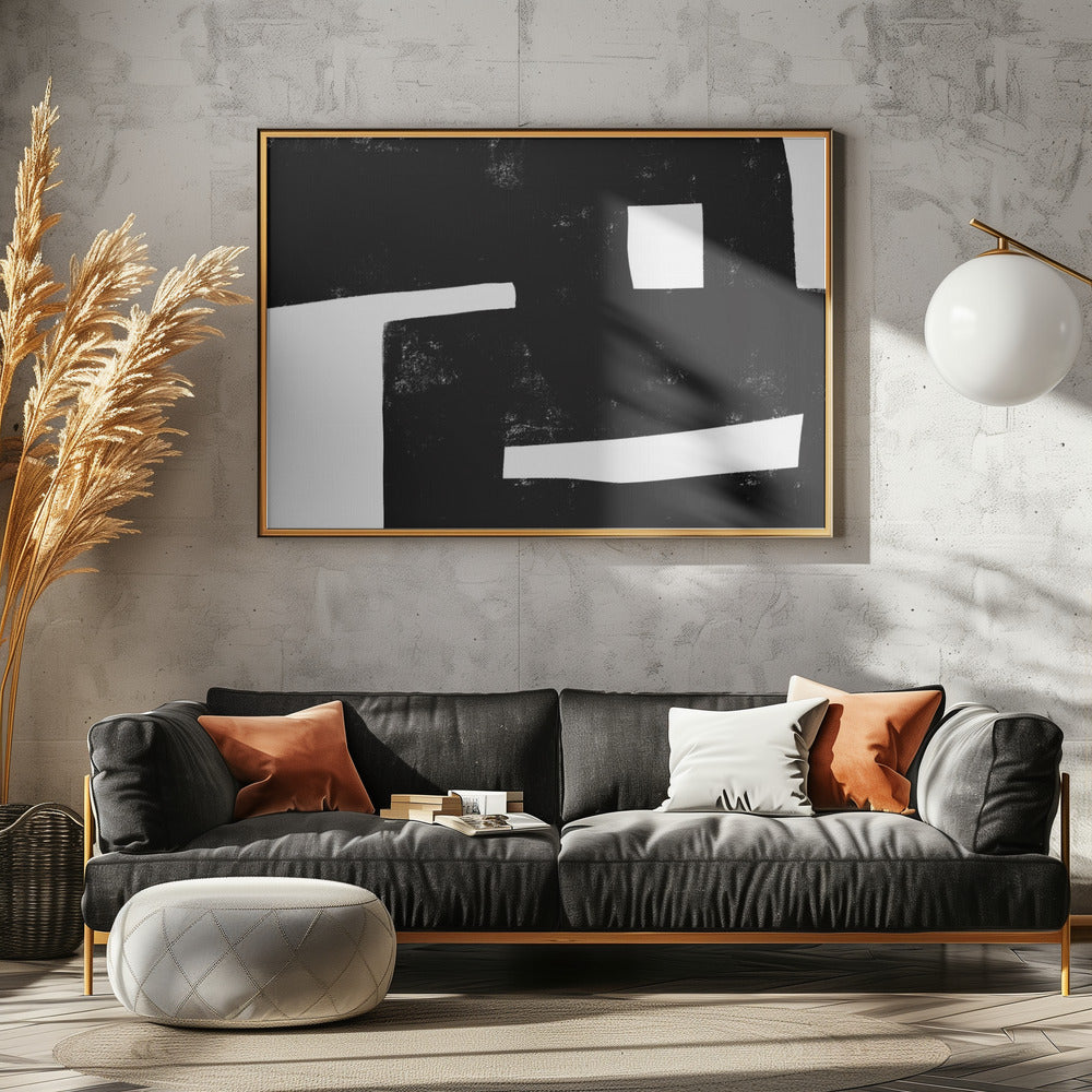 Monochrome Geometrie | Leinwand