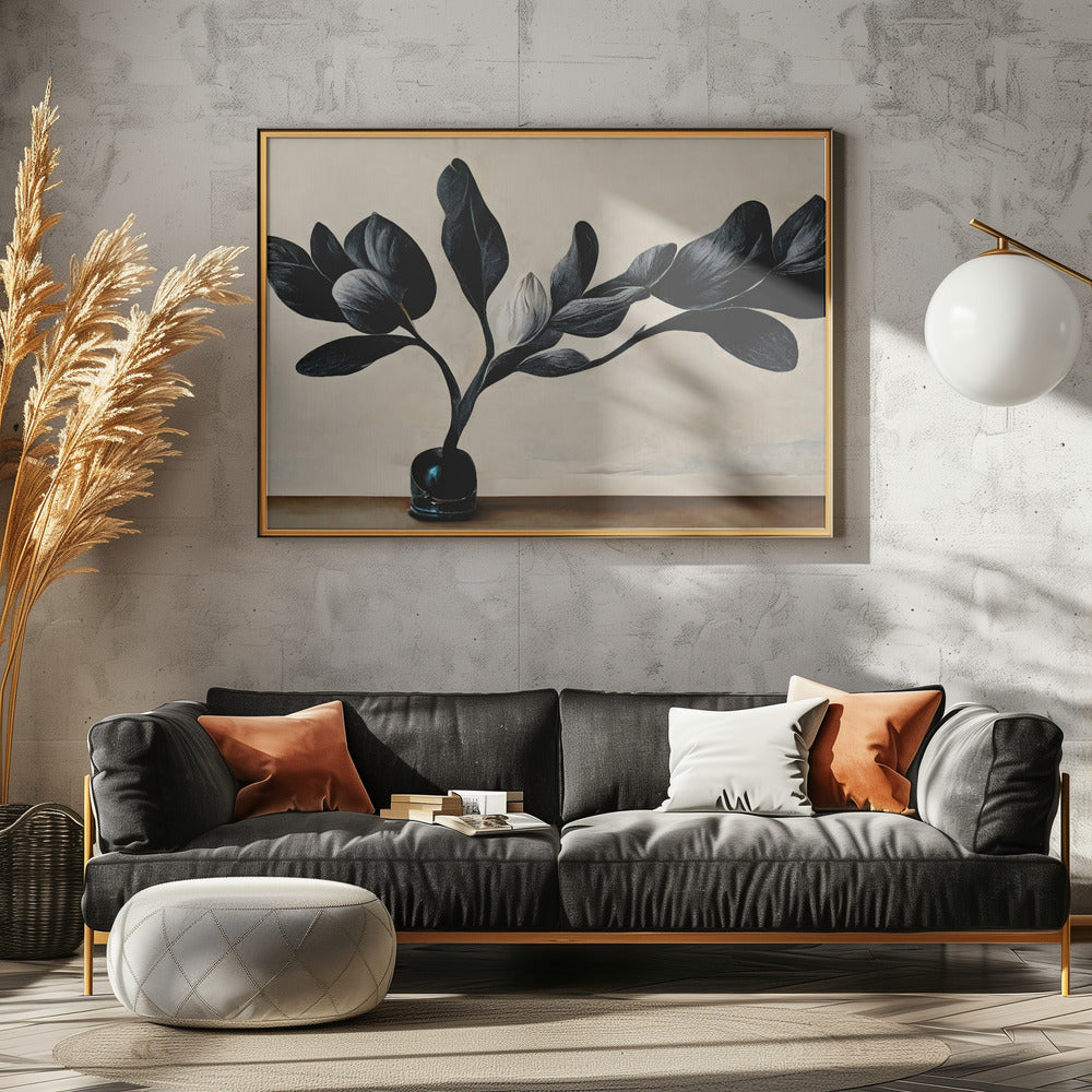 Schwarze Magnolie | Leinwand