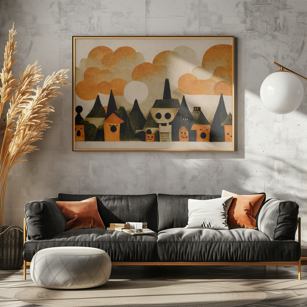 Spooky Village View | Poster