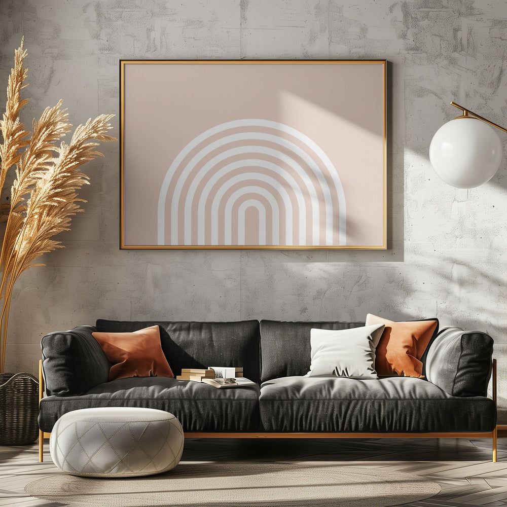 Pfirsich-Regenbogen | Leinwand