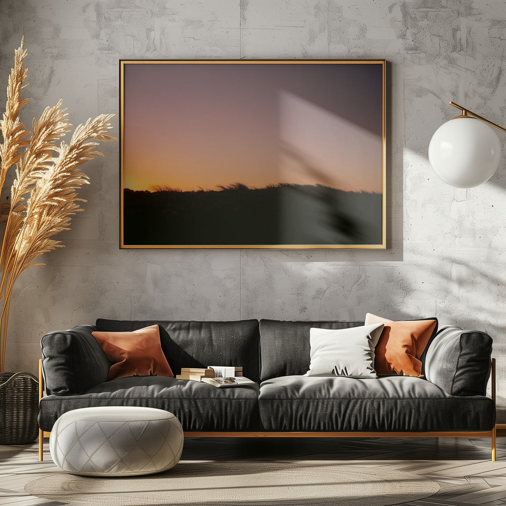 Dünengras Sonnenuntergang Horizontal | Poster