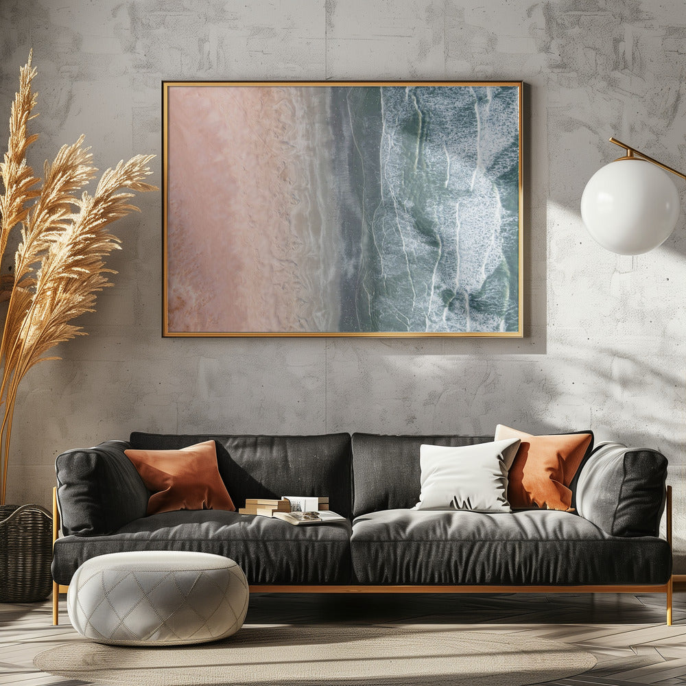 Pink and blue coastal | Canvas