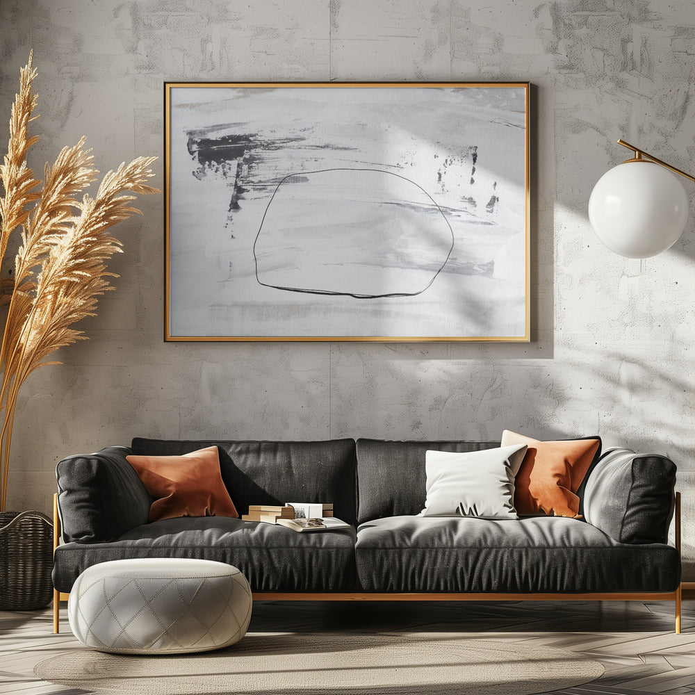 Schwarz-Weiß-Kunstwerk | Leinwand