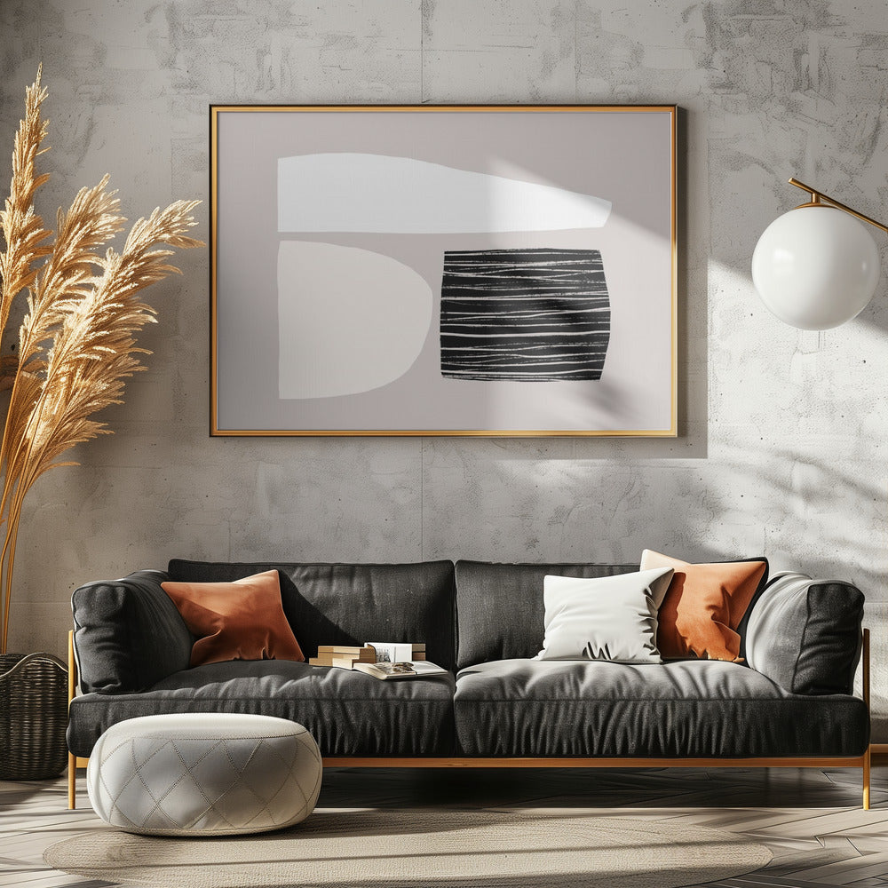 Geometric Shapes In Neutral Tones | Canvas