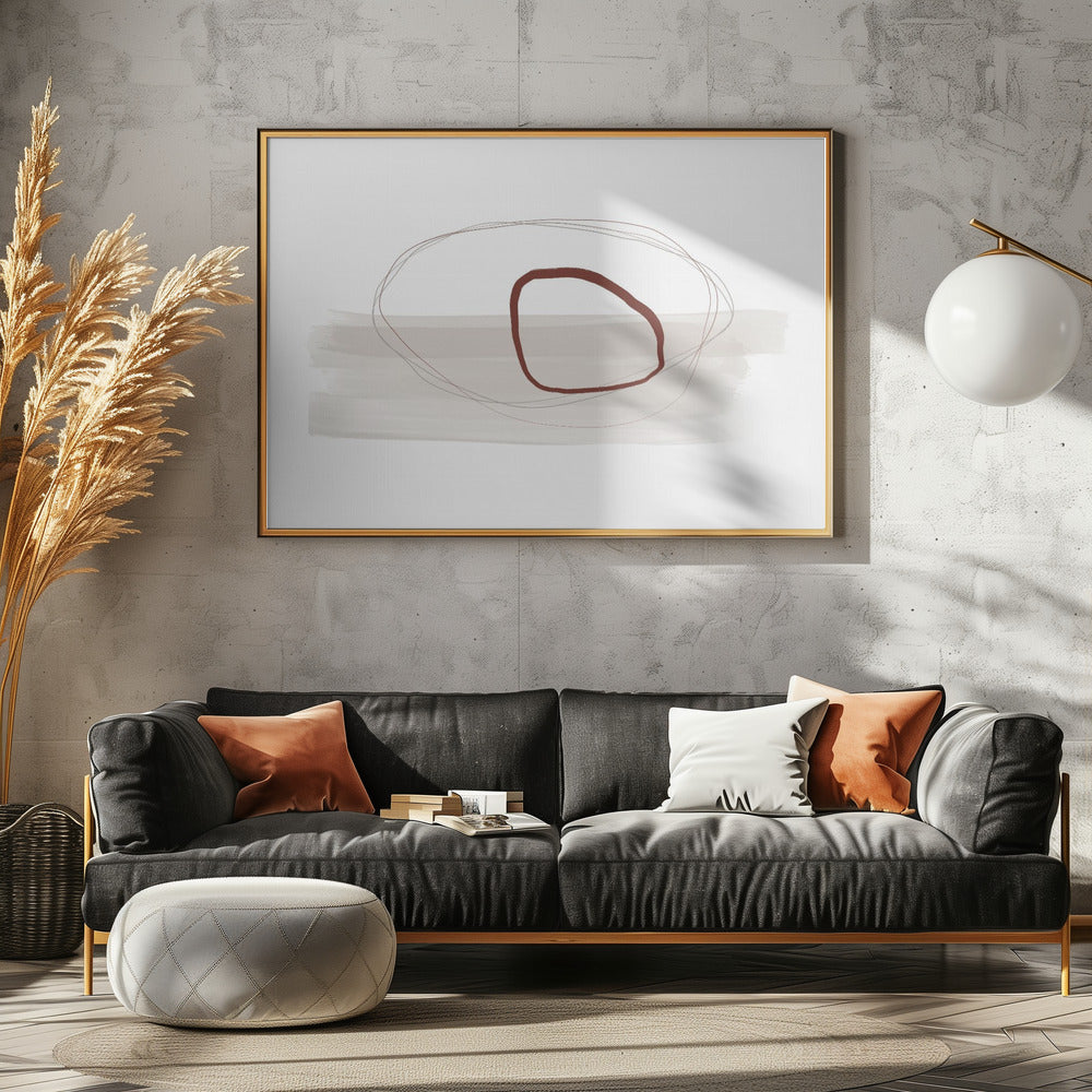 Minimalist Composition With Intersecting Lines | Canvas