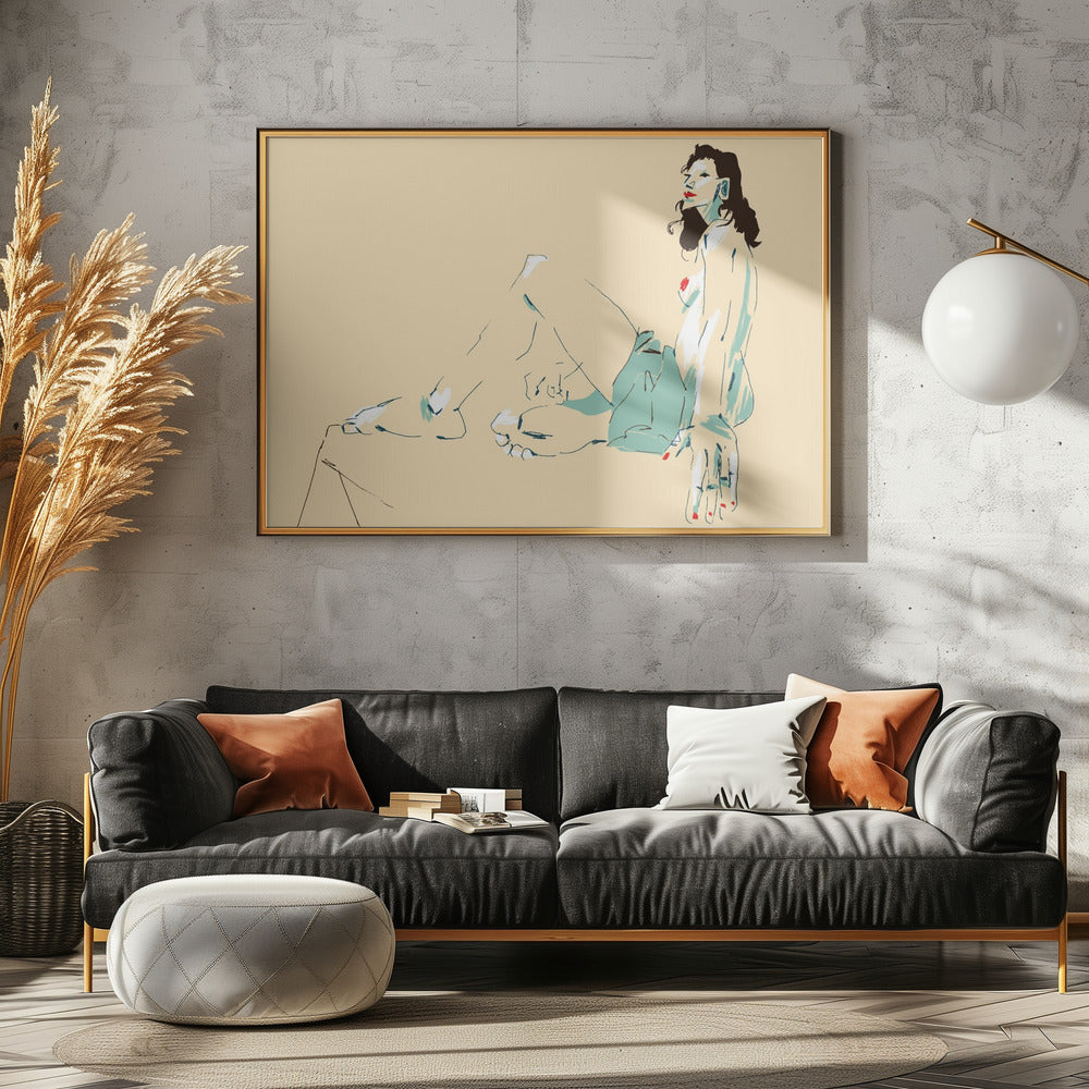 Girl Sitting | Canvas