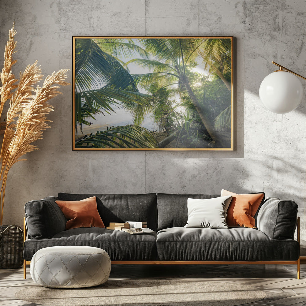 Verstecken unter Palmen | Leinwand