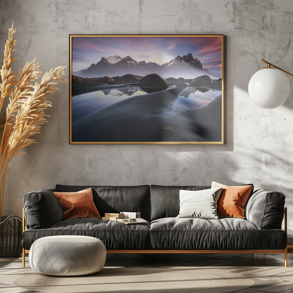 Leuchtendes Vestrahorn | Leinwand