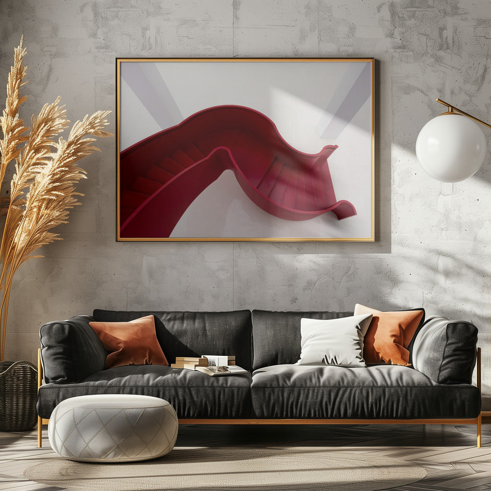Rote Treppe | Leinwand