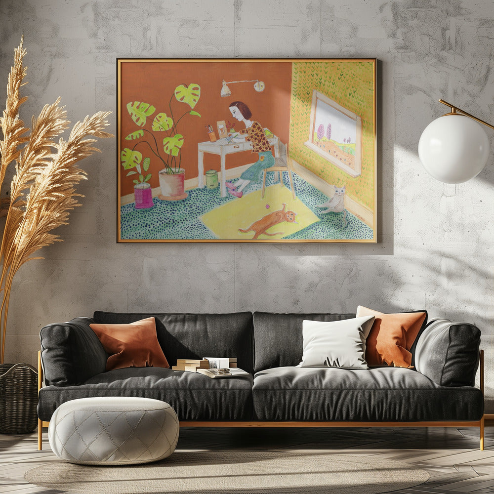 Leben mit Katzen | Leinwand