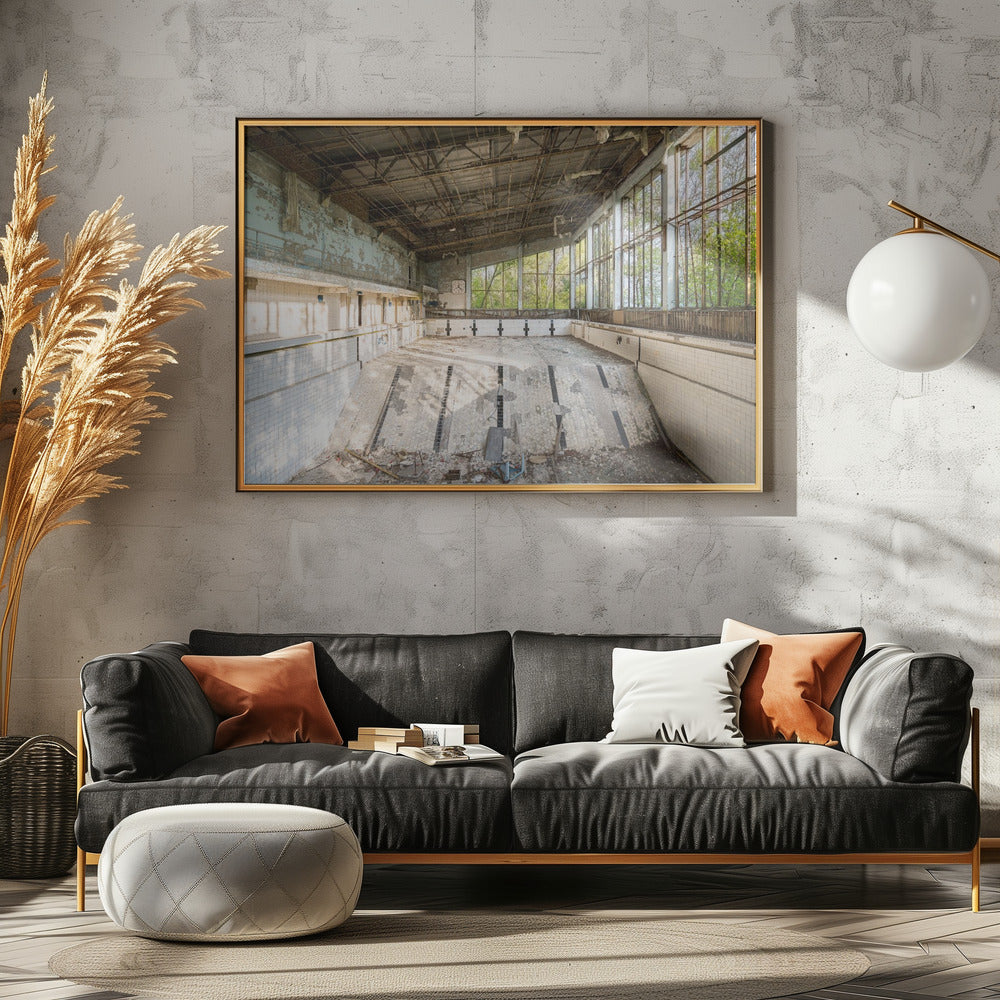 Schwimmbad in Tschernobyl | Leinwand