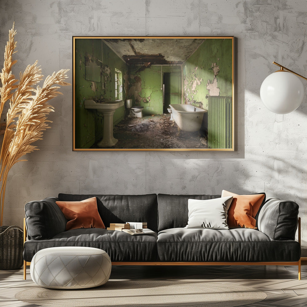 Grünes Badezimmer | Poster
