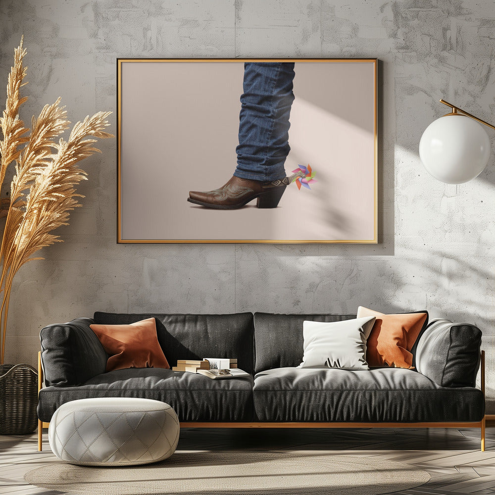 Nicht ernst gemeinter Cowboy | Leinwand