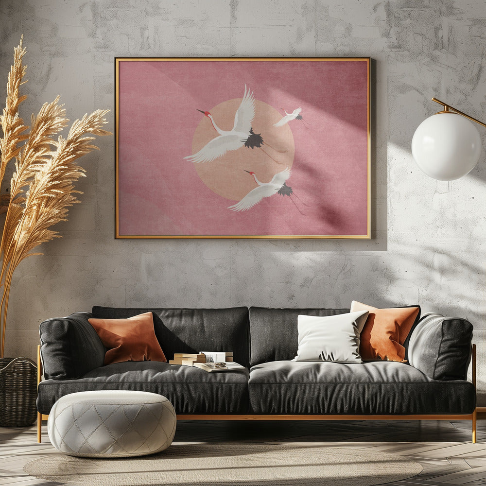 Purpurner Himmel steigt auf | Leinwand