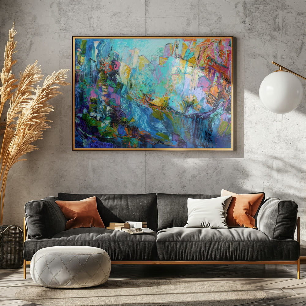 Leuchtende Blütenblattkaskade | Leinwand