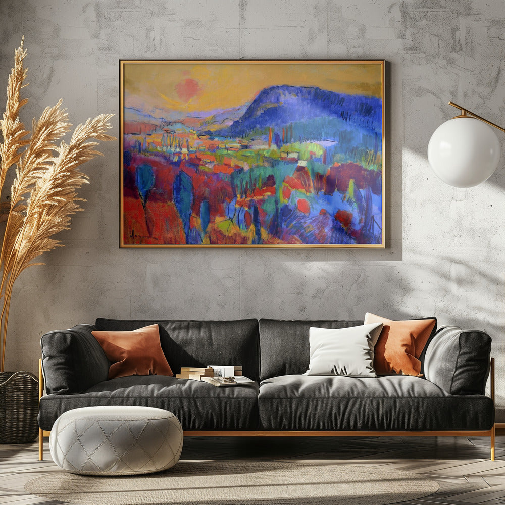 Expressionistisches buntes abstraktes Poster