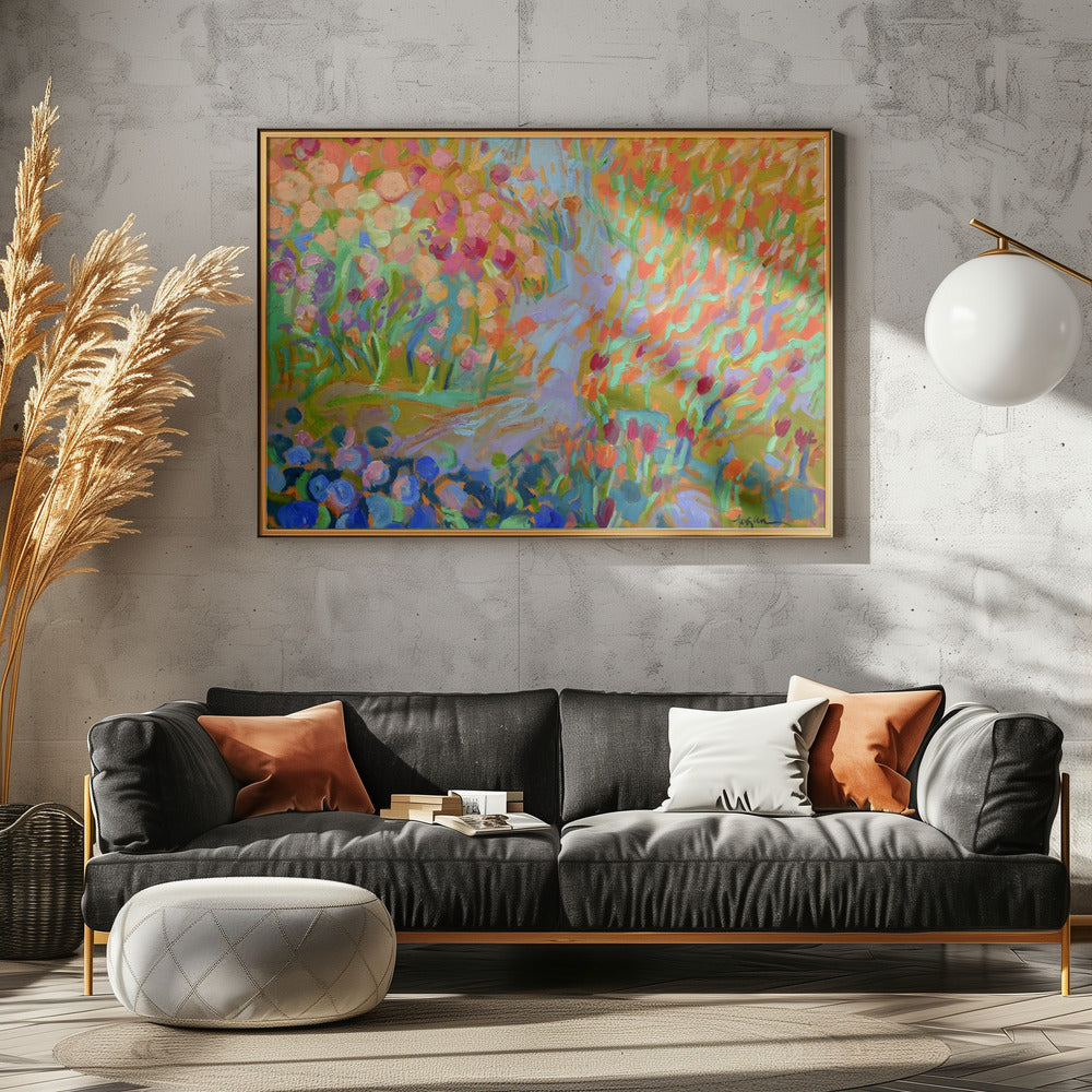 Lebendiger Gartenweg | Leinwand
