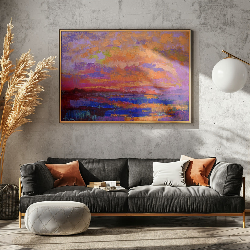 Lebendige Sonnenuntergangsfarben | Leinwand